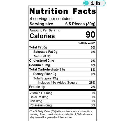 Gummi Worms Mini Asst Fruit 2"