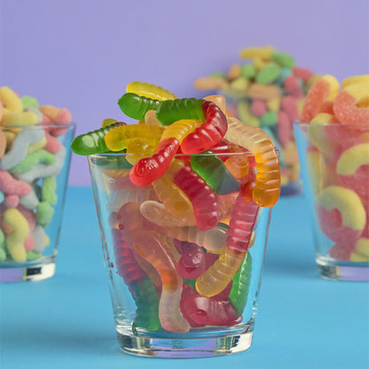 Gummi Worms Mini Asst Fruit 2"