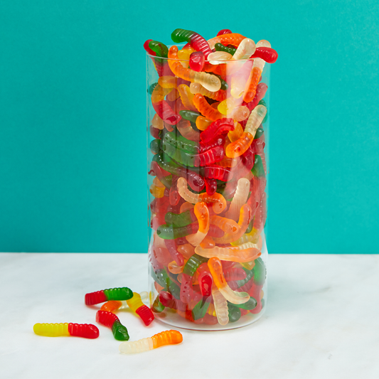 Gummi Worms Mini Asst Fruit 2"